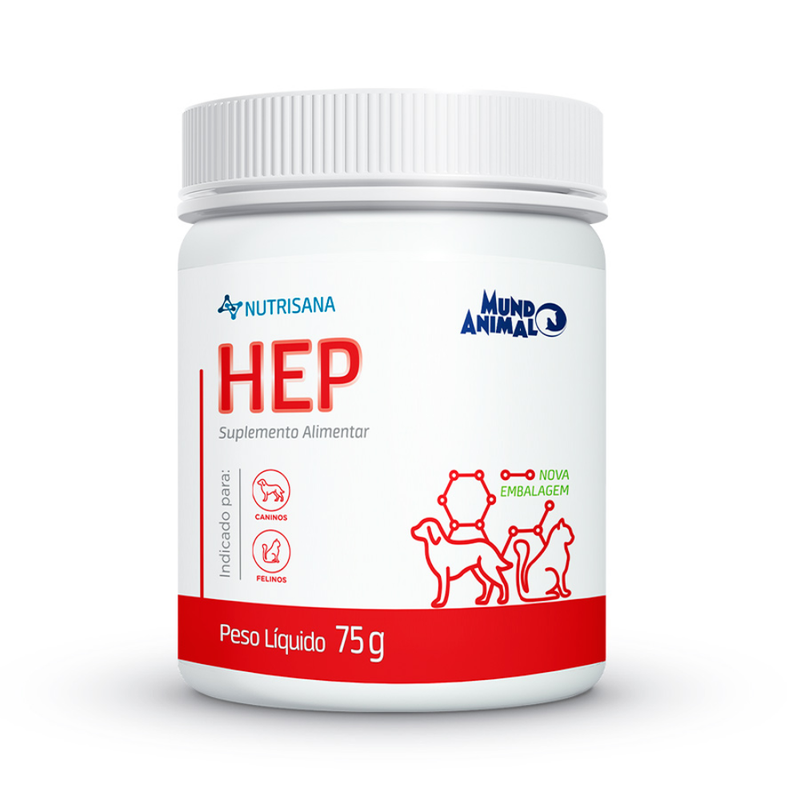 Hep Nutrisana Suplemento Alimentar Cães e Gatos Mundo Animal 75g