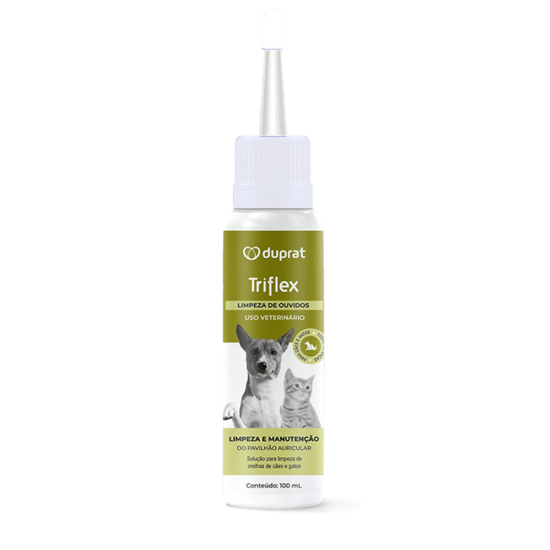 Triflex Solução Otológica Cães Gatos Duprat 100ml