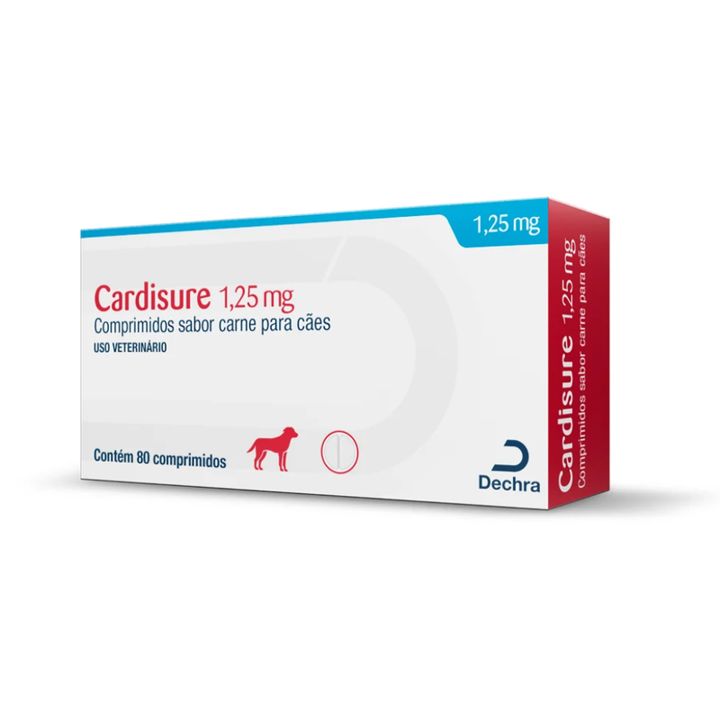 Cardisure 1,25mg Dechra para Cães 80 comprimidos