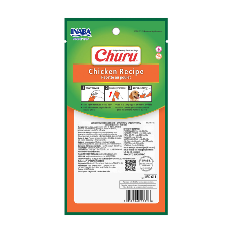 Petisco Churu Frango para Cães 56 g