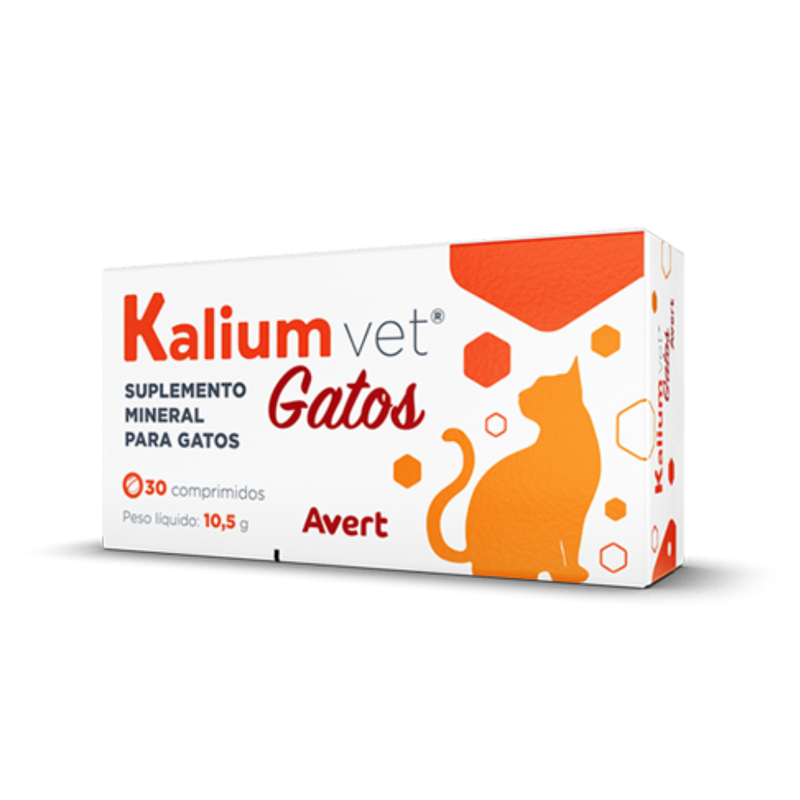 Suplemento Mineral Avert Kalium Gatos 30 Comprimidos