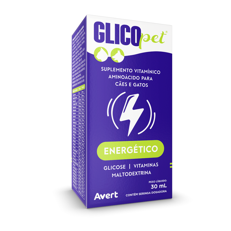 Glicopet Suplemento Vitamínico Avert Para Cães e Gatos 30ml