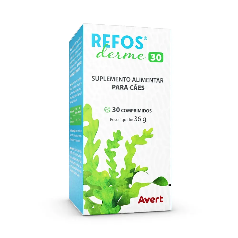 Refos Derme 30 Suplemento Alimentar Para Cães Avert 30 comprimidos