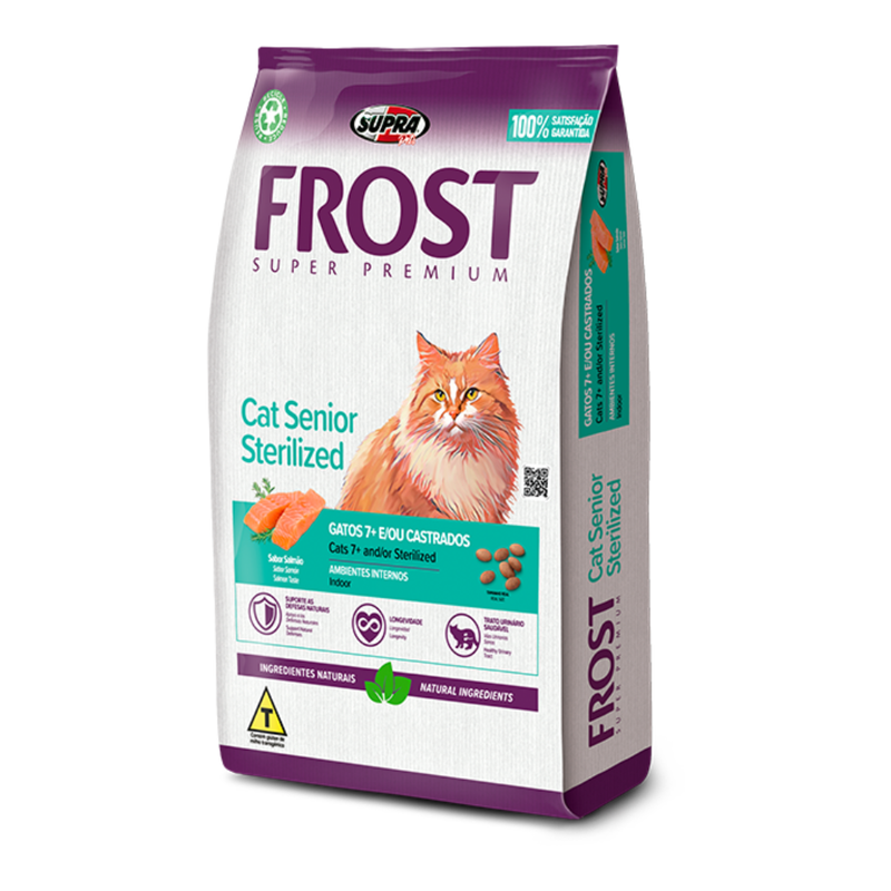 Ração Frost Cat Senior Sterilized Gatos Adultos 7+ e/ou Castrados 1,5kg Supra