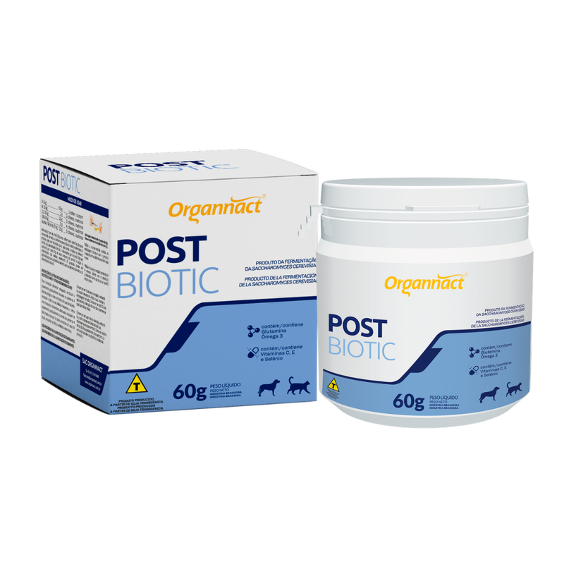 Suplemento Vitamínico Organnact Post Biotic Para Cães e Gatos 60g