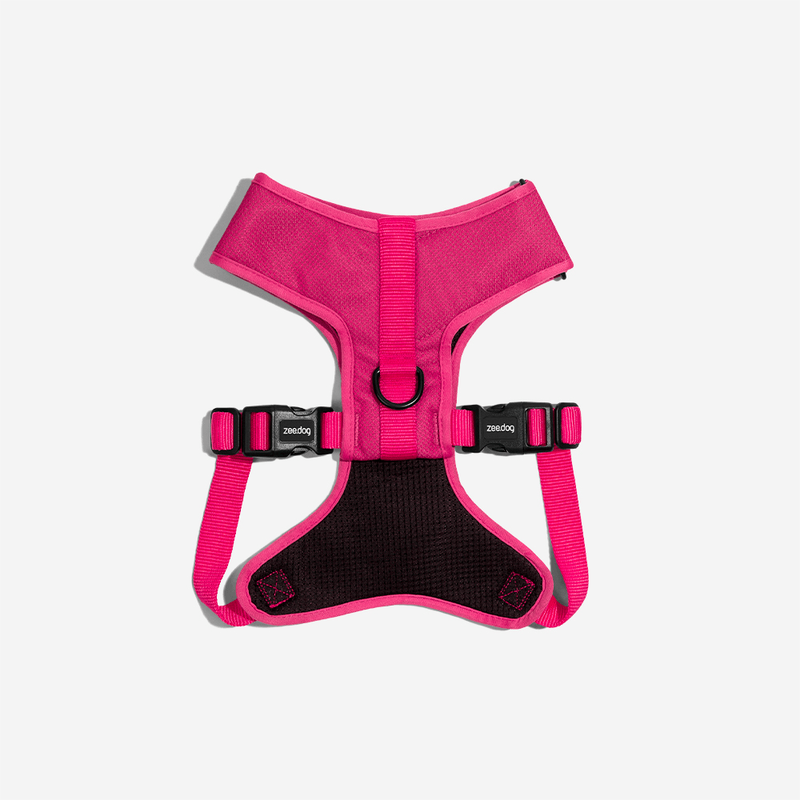 Peitoral para Cachorros Air Mesh Ajustável Pink Led ZeeDog P