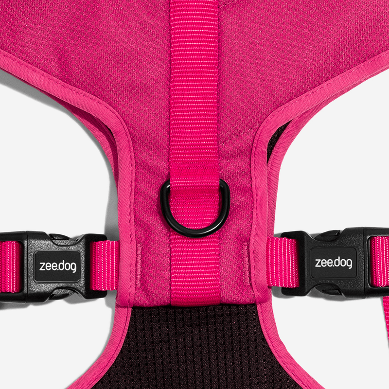 Peitoral para Cachorros Air Mesh Ajustável Pink Led ZeeDog P
