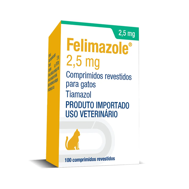 Felimazole 2,5mg para Gatos Dechra 100 Comprimidos