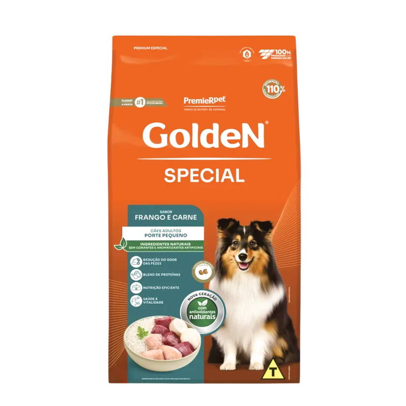 Ração Golden Special Cães Adultos Pequeno Porte Frango e Carne 12kg