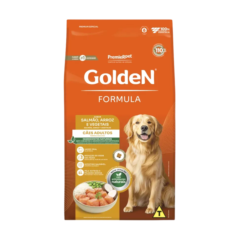 Ração Golden Formula Cães Adultos Salmão e Arroz 15kg