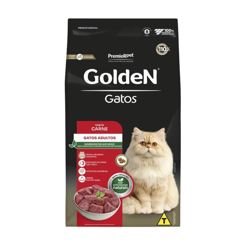 Ração Golden Gatos Adultos Carne 1kg