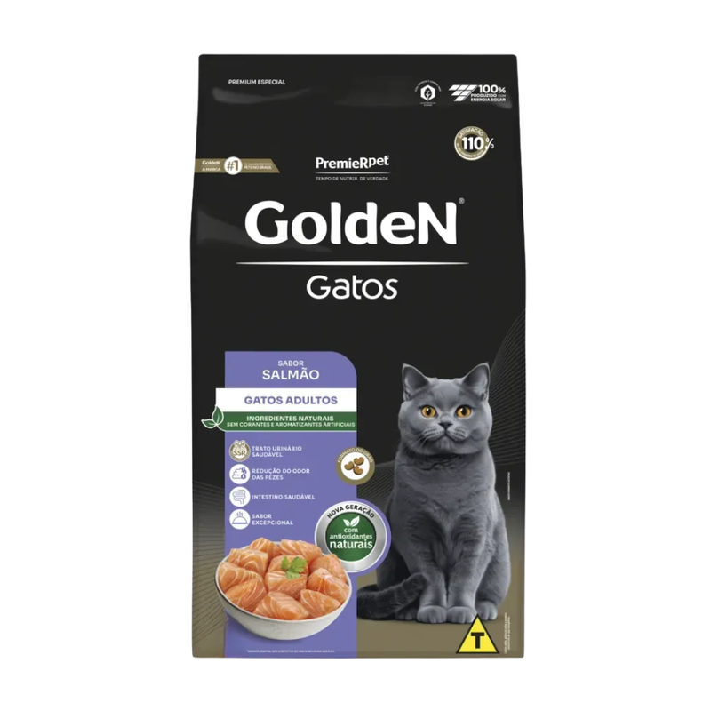 Ração Golden Gatos Adultos Salmão 1kg