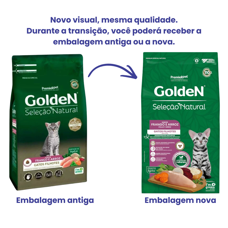Ração Golden Seleção Natural Gatos Filhotes 1kg
