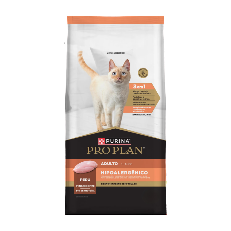 Ração Pro Plan Hipoalergênica para Gatos Adultos Nestlé Purina