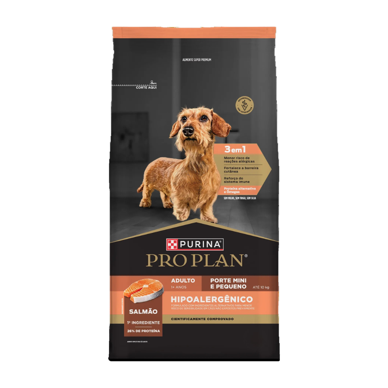 Ração Pro Plan Hipoalergênico para Cães Adultos Raças Minis e Pequenas 2,5kg Nestlé Purina