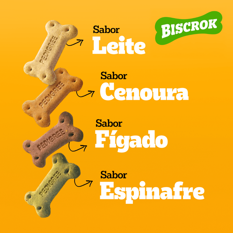 Biscoito Pedigree Biscrok Adulto Multi Sabor