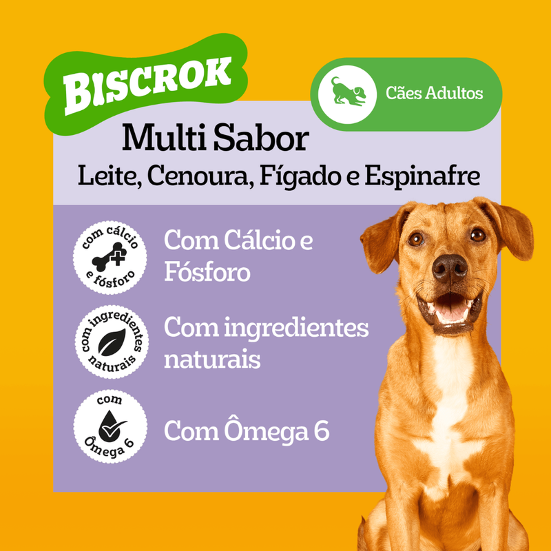 Biscoito Pedigree Biscrok Adulto Multi Sabor