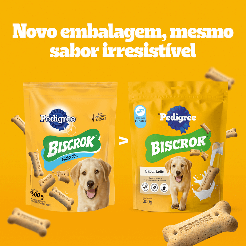 Biscoito Pedigree Biscrok Cães Filhotes  300g