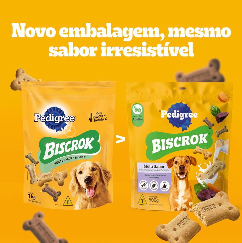 Biscoito Pedigree Biscrok Adulto Multi Sabor