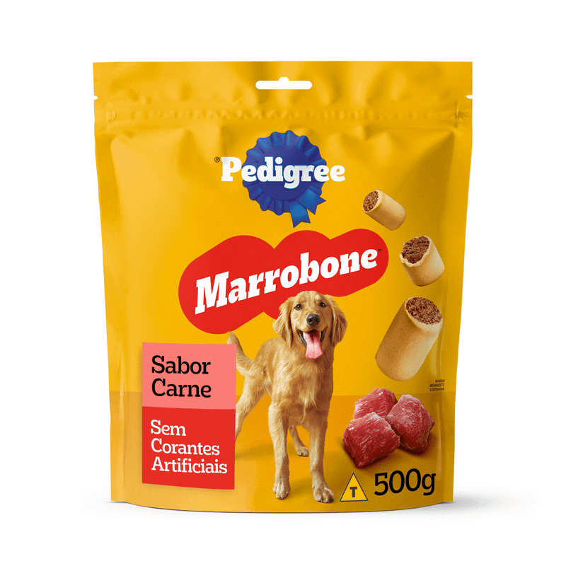 Biscoito Pedigree Biscrok Marrobone para Cães Adultos Sabor Carne 500g