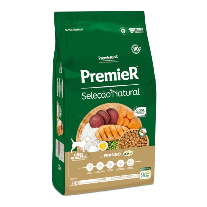 Ração Premier Seleção Natural Cães Adultos 12kg