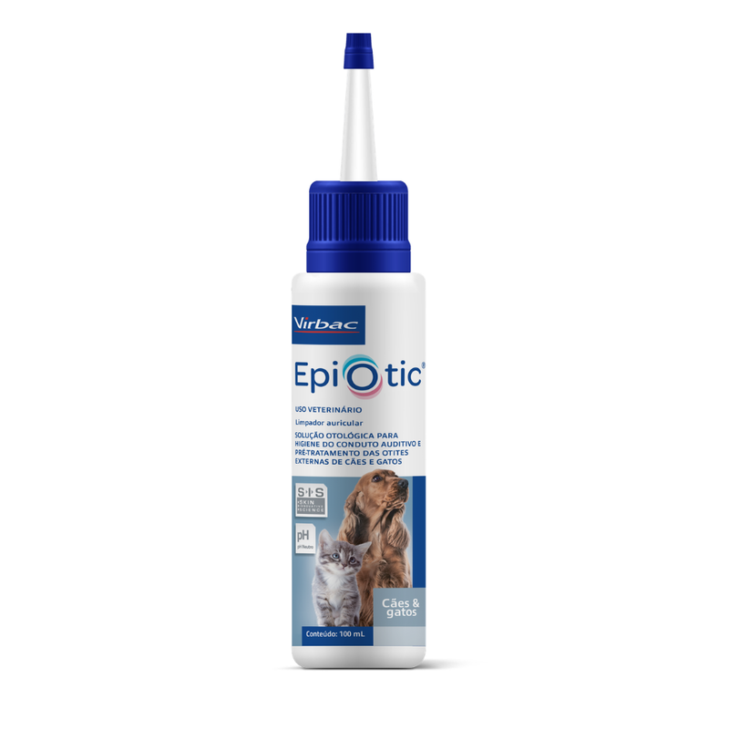 Solução Otológica Virbac Epiotic SIS para Cães e Gatos 100 ml