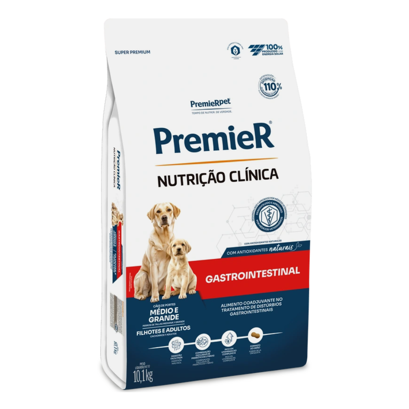 Ração Premier Nutrição Clínica Gastrointestinal Cães Médio e Grande Porte 10,1kg