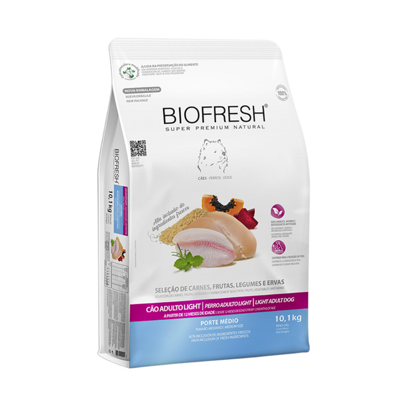 Ração Biofresh Light Cães Raças Médias 10,1kg