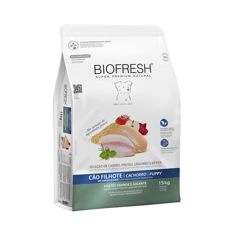 Ração Biofresh Cães Filhotes Raças Grandes e Gigantes 15kg