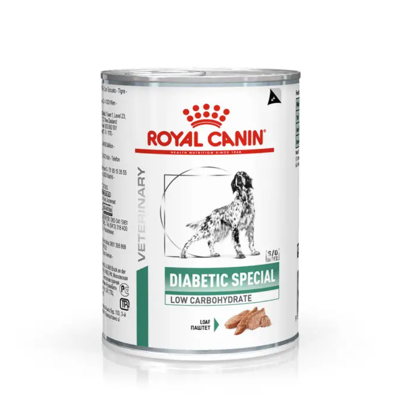 Alimento Úmido Royal Canin Veterinary Diet Cães Diabetic Special Low Carbohidrat Lata 410g