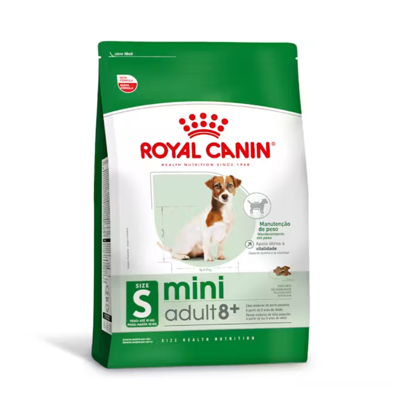 Ração Royal Canin Mini Adult 8+ Cães Adultos Raças Pequenas Cães Adultos e Idosos 1kg