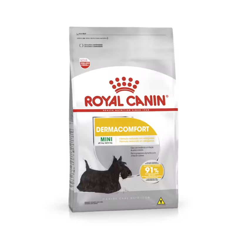 Ração Royal Canin Mini Dermacomfort Cães Adultos e Idosos Raças Pequenas 2,5kg