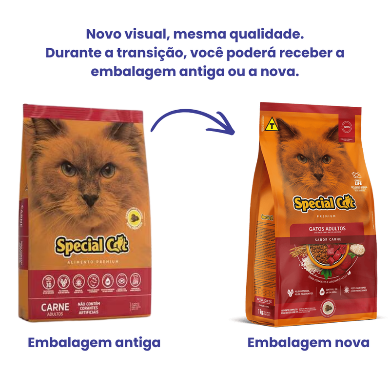 Ração Special Cat Premium Gatos Adultos Carne 3kg