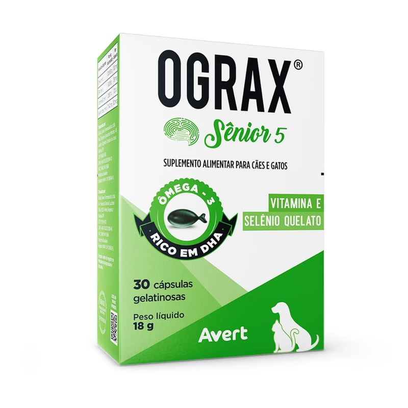 Ograx Sênior 5 Suplemento Alimentar Avert 30 Cápsulas