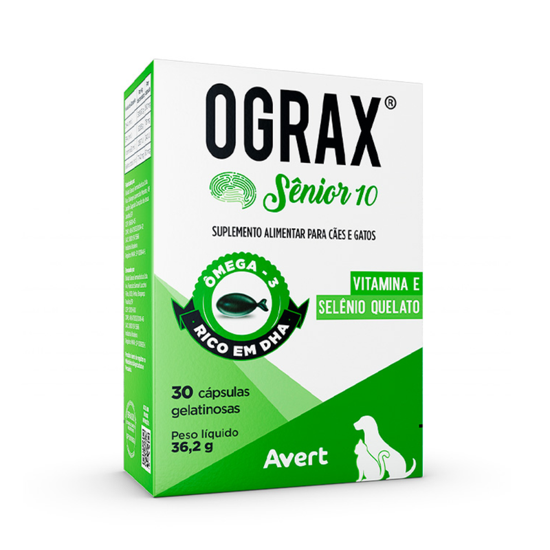 Ograx Sênior 10 Suplemento Alimentar Avert 30 Cápsulas