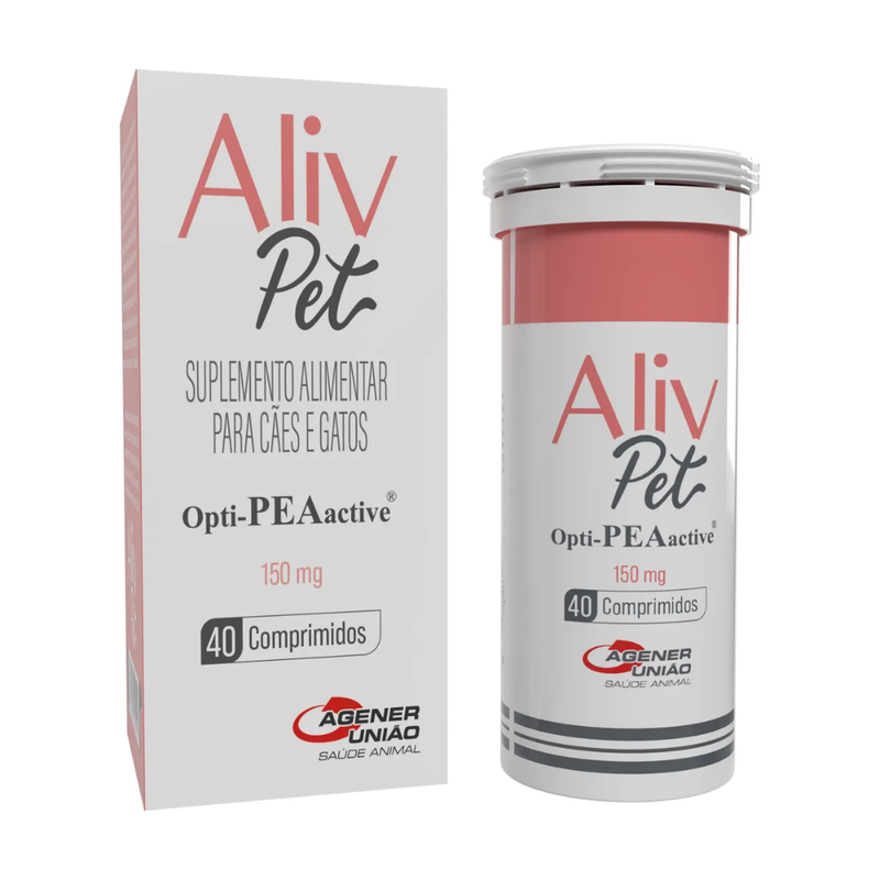 Aliv Pet 150mg Suplemento Alimentar Agener União 30 Comprimidos
