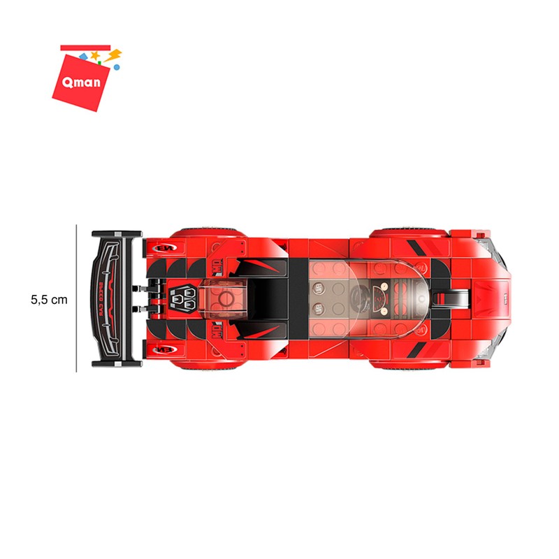 Bloco de Montar Carro Senna S5N-N1 Mine City Qman