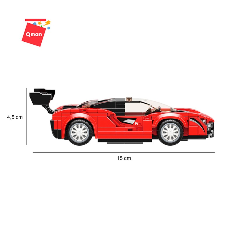 Bloco de Montar Carro Senna S5N-N1 Mine City Qman