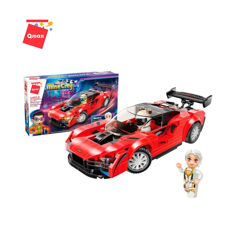 Bloco de Montar Carro Senna S5N-N1 Mine City Qman