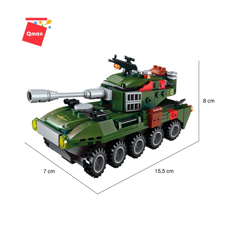 Bloco de Montar Set Combat Zones Series Militar Qman