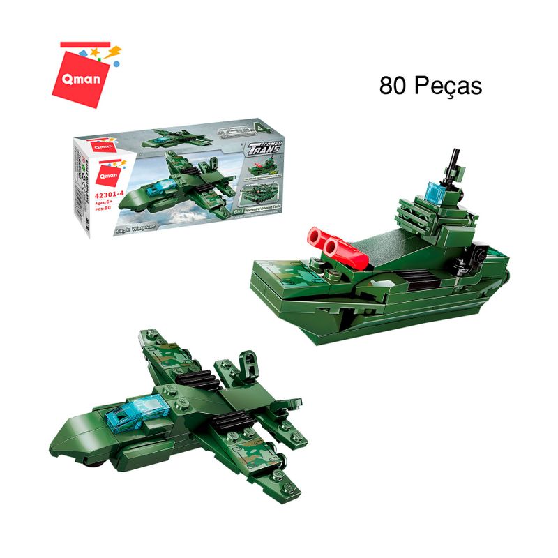 Bloco de Montar Set Trans Militar Keepplay