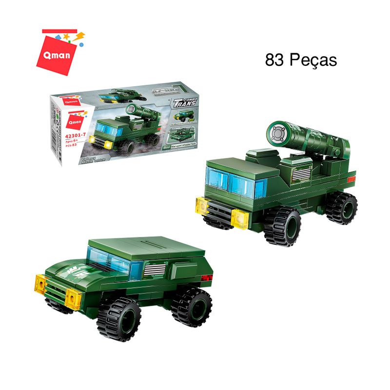 Bloco de Montar Set Trans Militar Keepplay