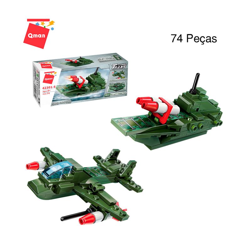 Bloco de Montar Set Trans Militar Keepplay