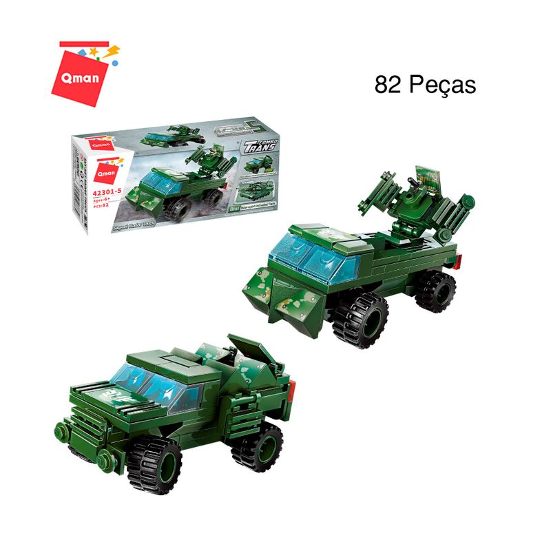 Bloco de Montar Set Trans Militar Keepplay