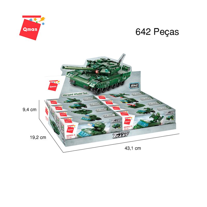 Bloco de Montar Set Trans Militar Keepplay