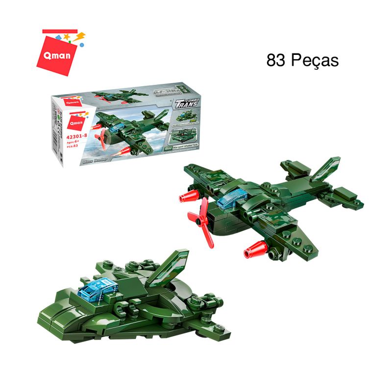Bloco de Montar Set Trans Militar Keepplay