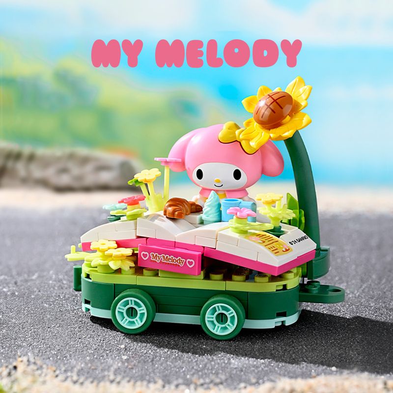 Bloco de montar Piquinique no Campo Florido Hello Kitty e Amigos Keepplay