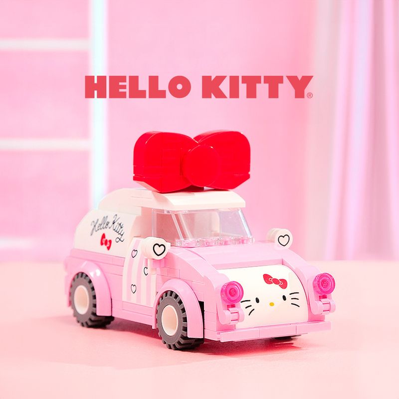 Bloco de montar Mini Carro Hello Kitty e Amigos Keepplay