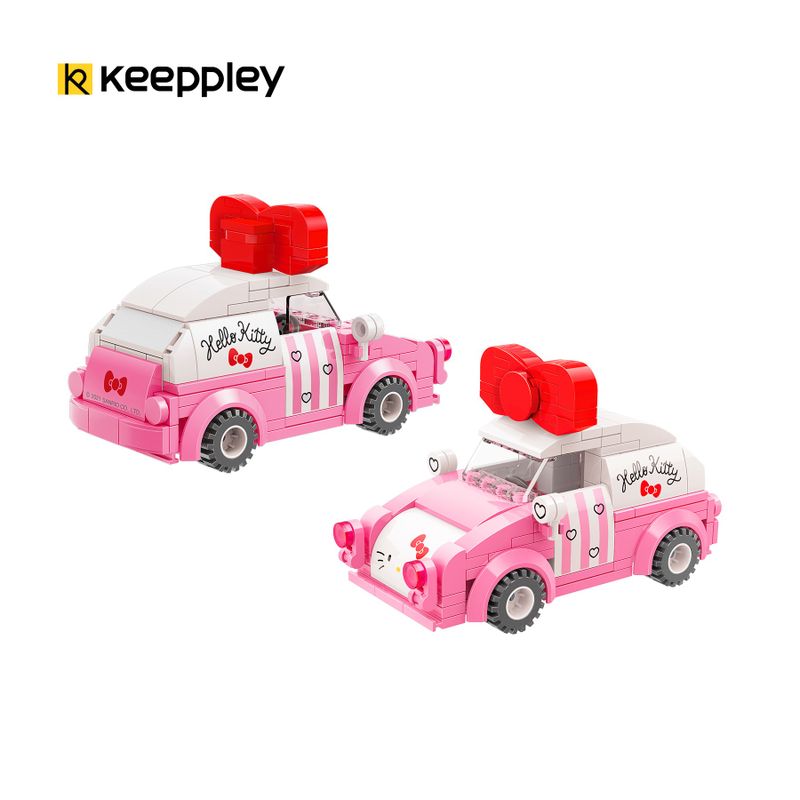 Bloco de montar Mini Carro Hello Kitty e Amigos Keepplay