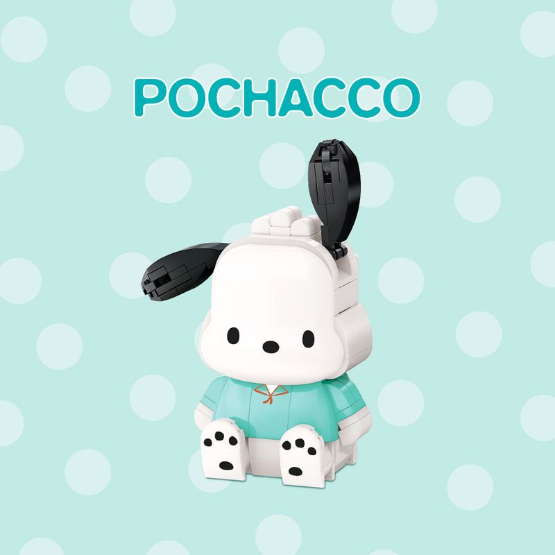 Bloco de montar Personagem Pochacco Hello Kitty e Amigos Keepplay